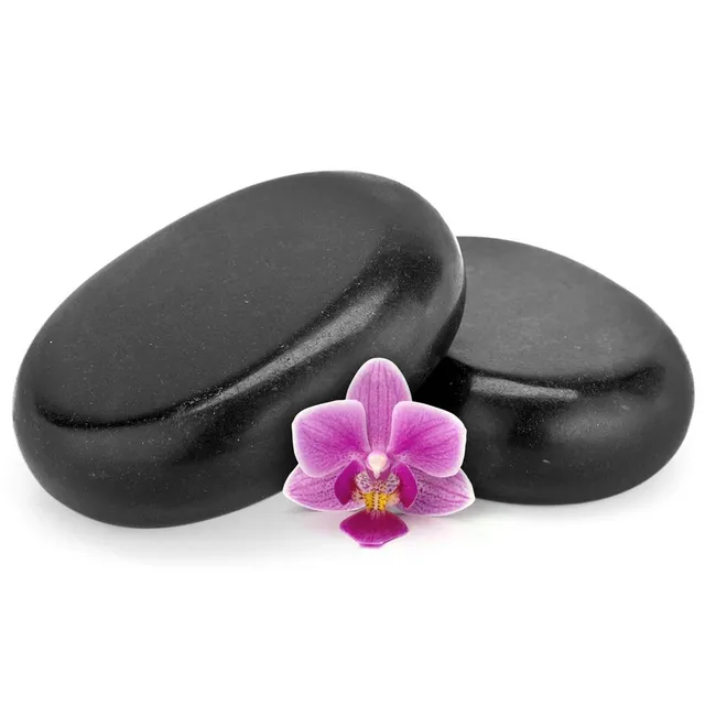 Serenelife Massagesteine Basalt 2er-Set mit Tasche Wärmespeicher