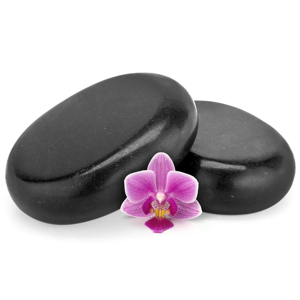 Serenelife Massagesteine Basalt 2er-Set mit Tasche Wärmespeicher
