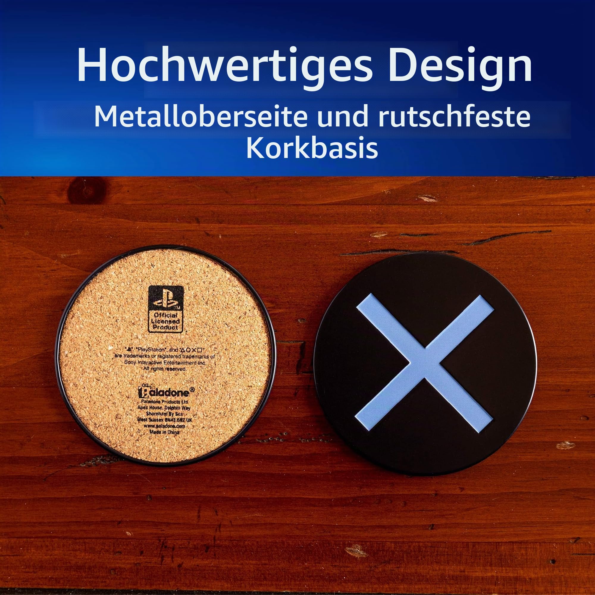 Paladone Drinkware Playstation Untersetzer Metall 4er Set