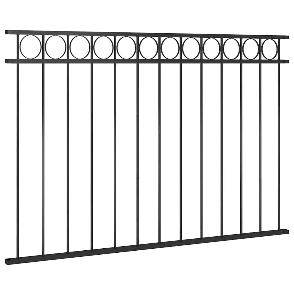 vidaXL ASSEN Zaunelement 1,7x1 m schwarz Stahl
