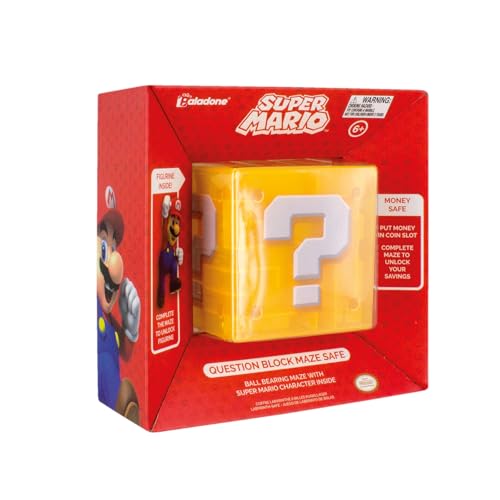 Paladone Homeware Super Mario Frageblock Spardose Labyrinth 9cm