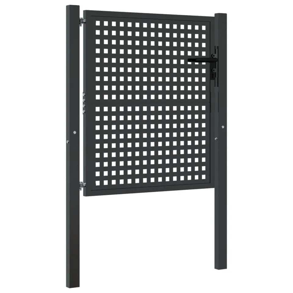 vidaXL Gartentor 100x100 Tor Anthrazit Stahl