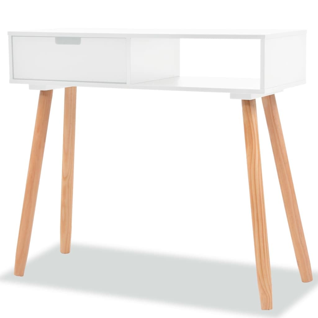 vidaXL Möbel Konsolentisch Pinienholz 80x30x72 cm Weiß