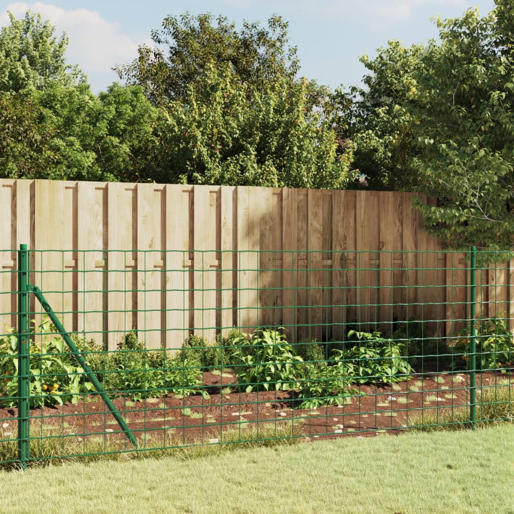 vidaXL Maschendrahtzaun Grün 0,8x10 m Stahl PVC Gartenzaun