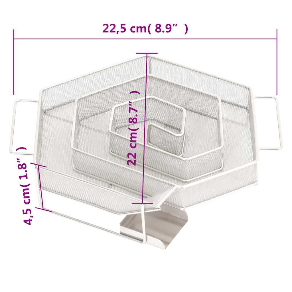 vidaXL Kaltrauchgenerator 6-Seitig Edelstahl 22,5 cm