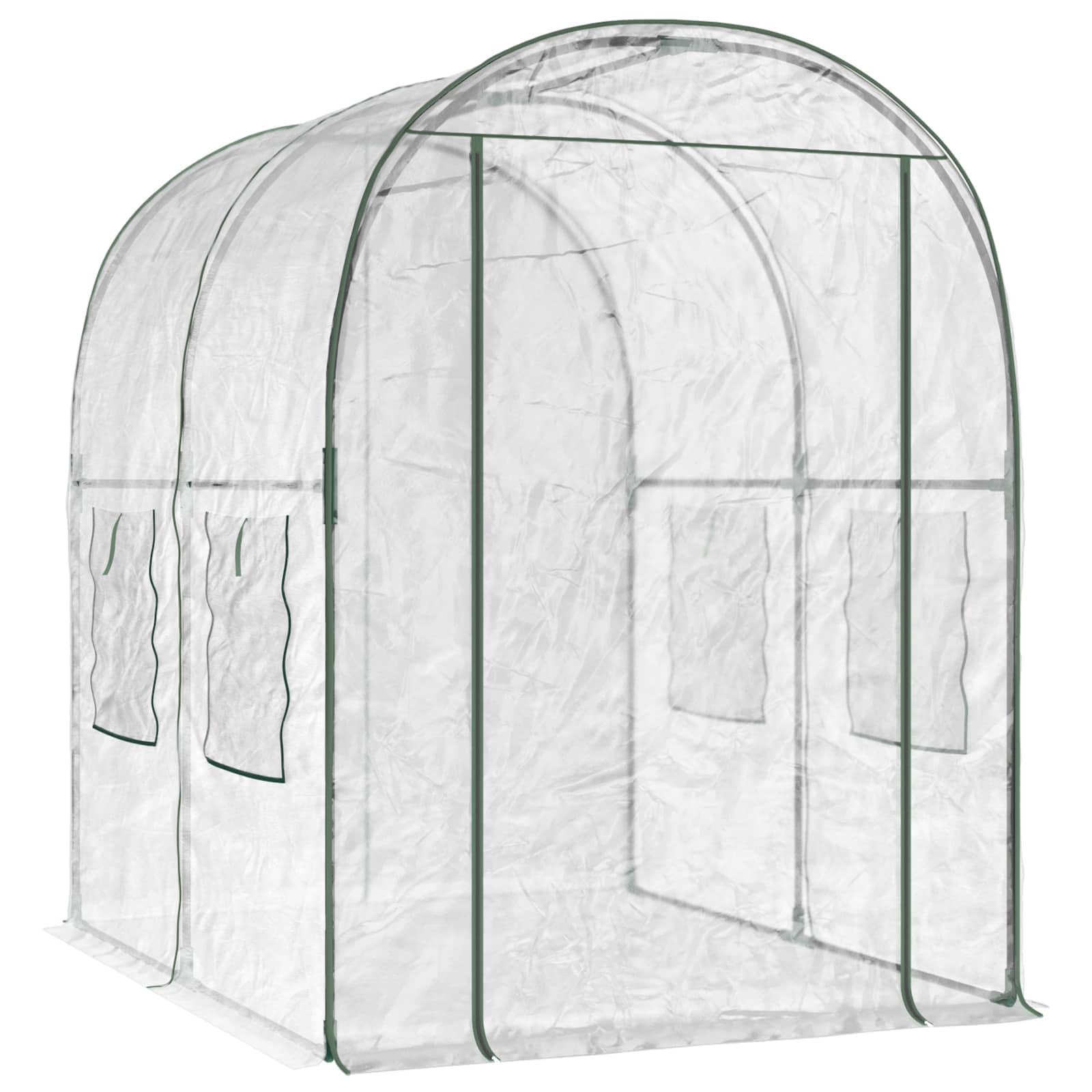 vidaXL Gewächshaus transparent 160x400x190 cm PVC Stahl Treibhaus
