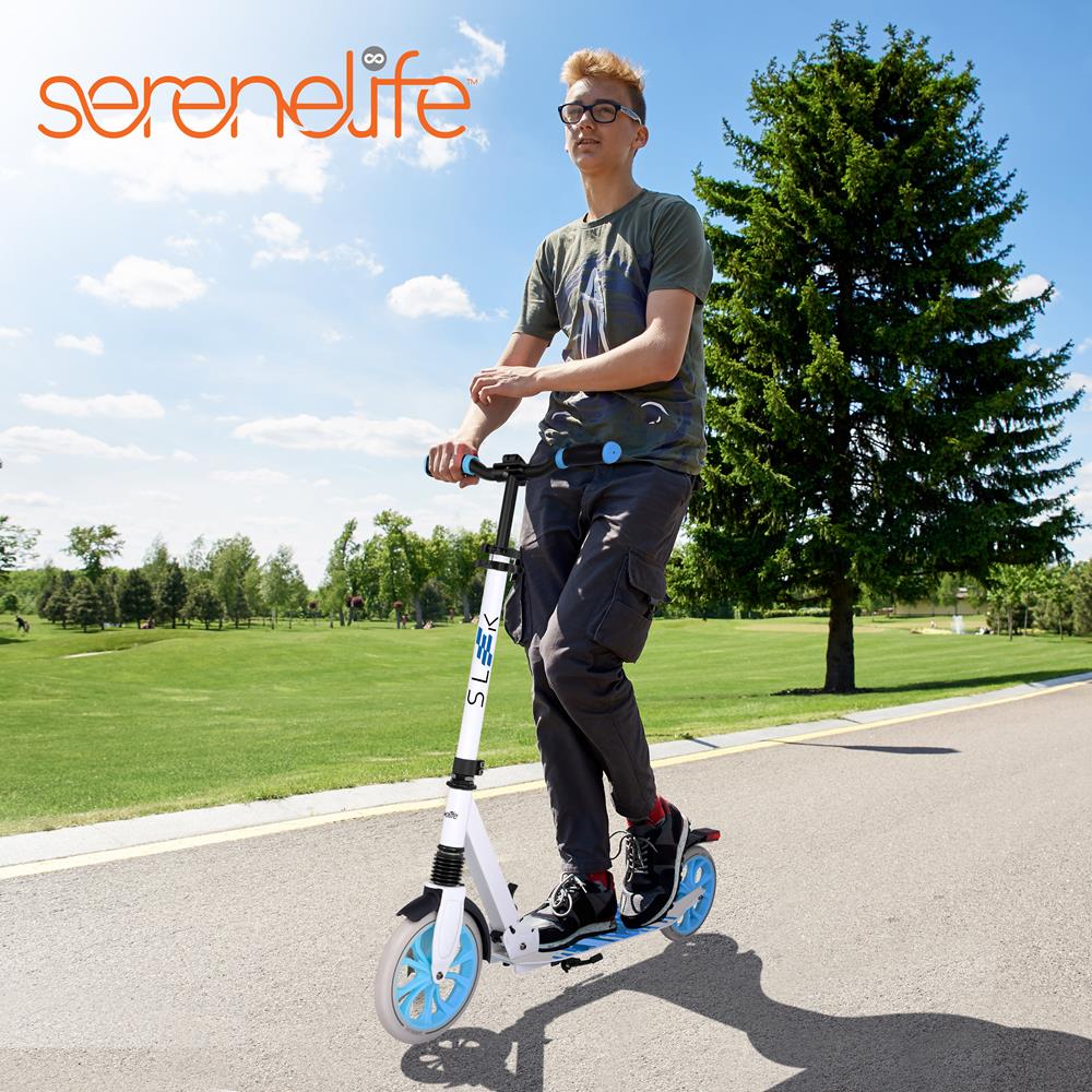 Serenelife Scooters SLADTAVL Kick Scooter Weiß klappbar 220 lbs