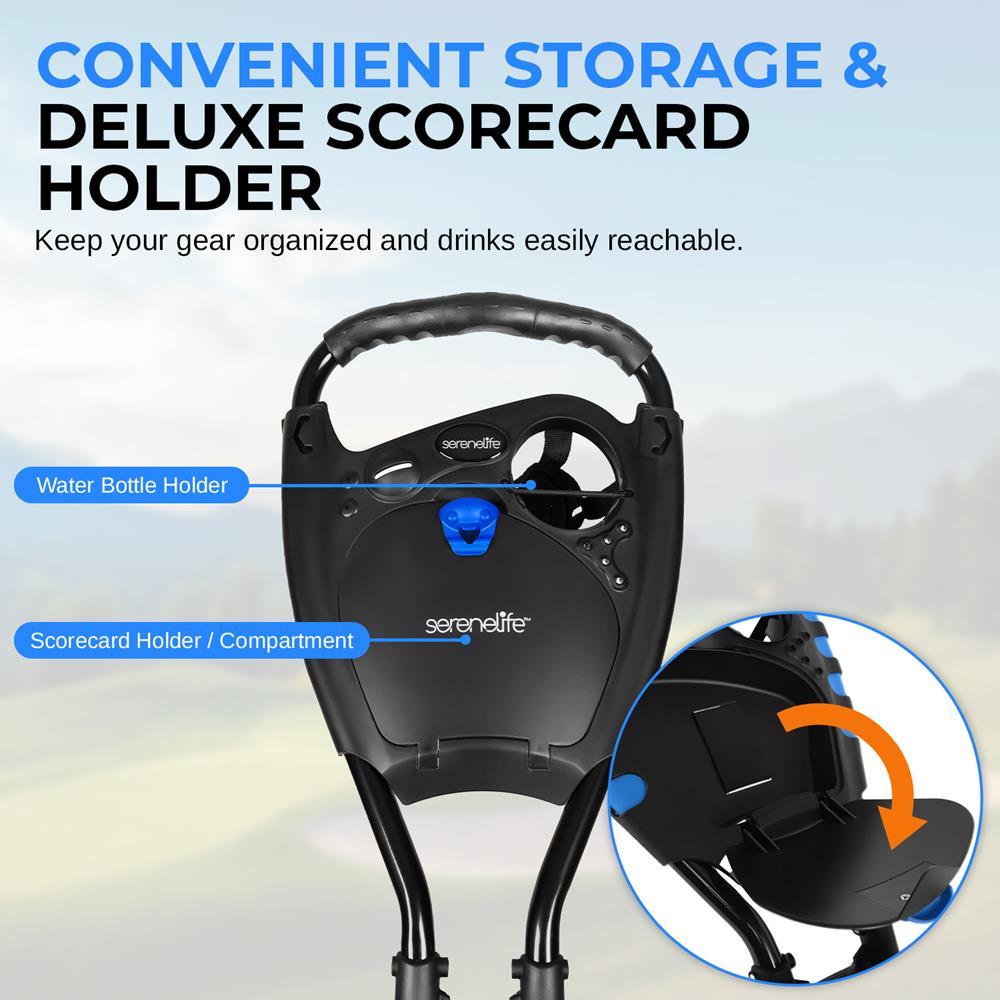 Serenelife Camping Golf Trolley 4 Räder Alu faltbar