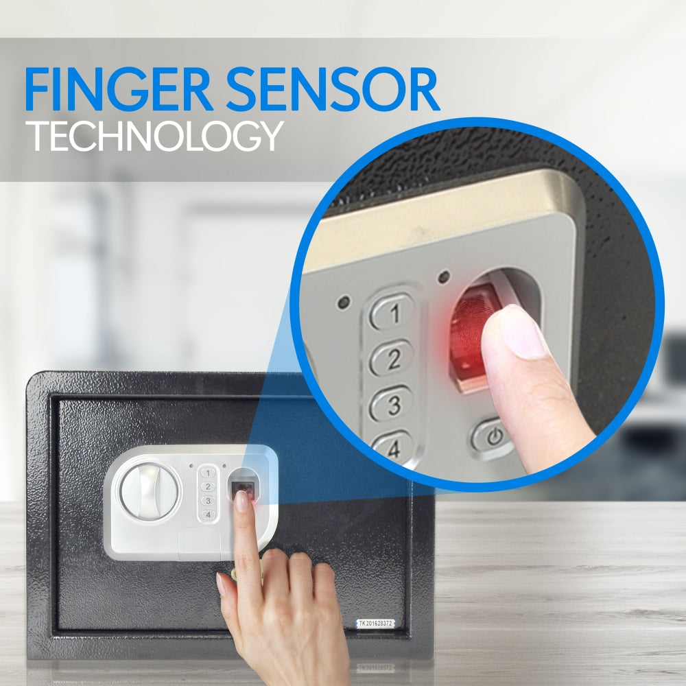 Serenelife Safe Box Tresor Stahl mit Einwurfschlitz Fingerprint