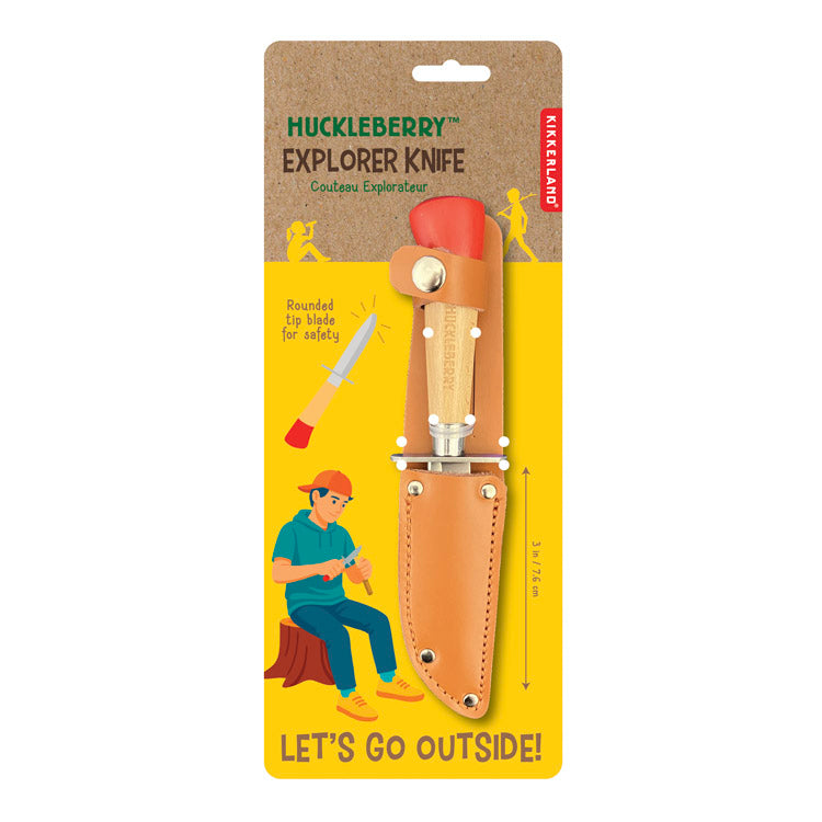 Kikkerland Huckleberry Explorer Messer mit Scheide