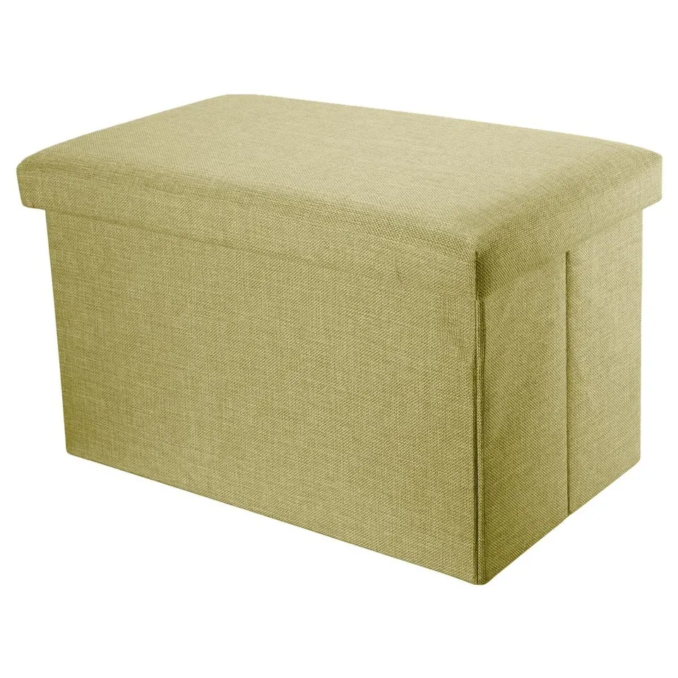 Intirilife Sitzbank Frühlings Grün 78x38x38 faltbar Stauraum