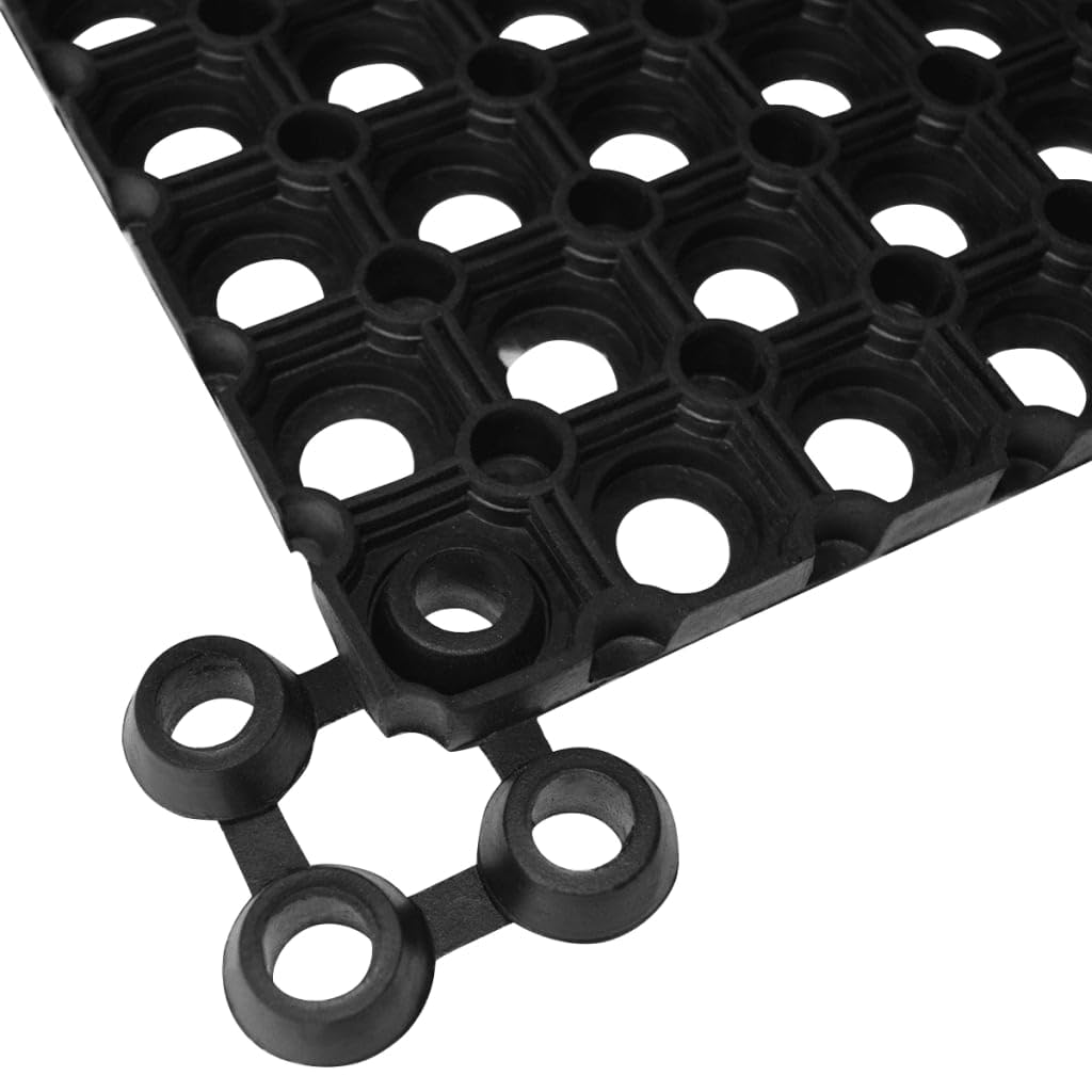 vidaXL Verbinder für Ringgummimatten Schwarz 10 Stk Gummi