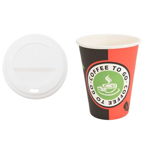 vidaXL Pappbecher mit Deckel 4oz 100ml 1000 Stück auslaufsicher