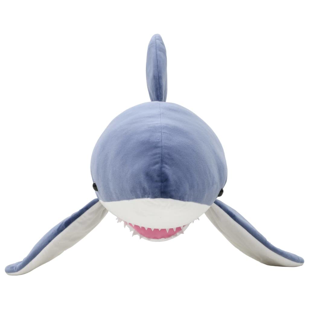 vidaXL Weißer Hai Kuscheltier Plüsch Blau-Weiß 150 cm