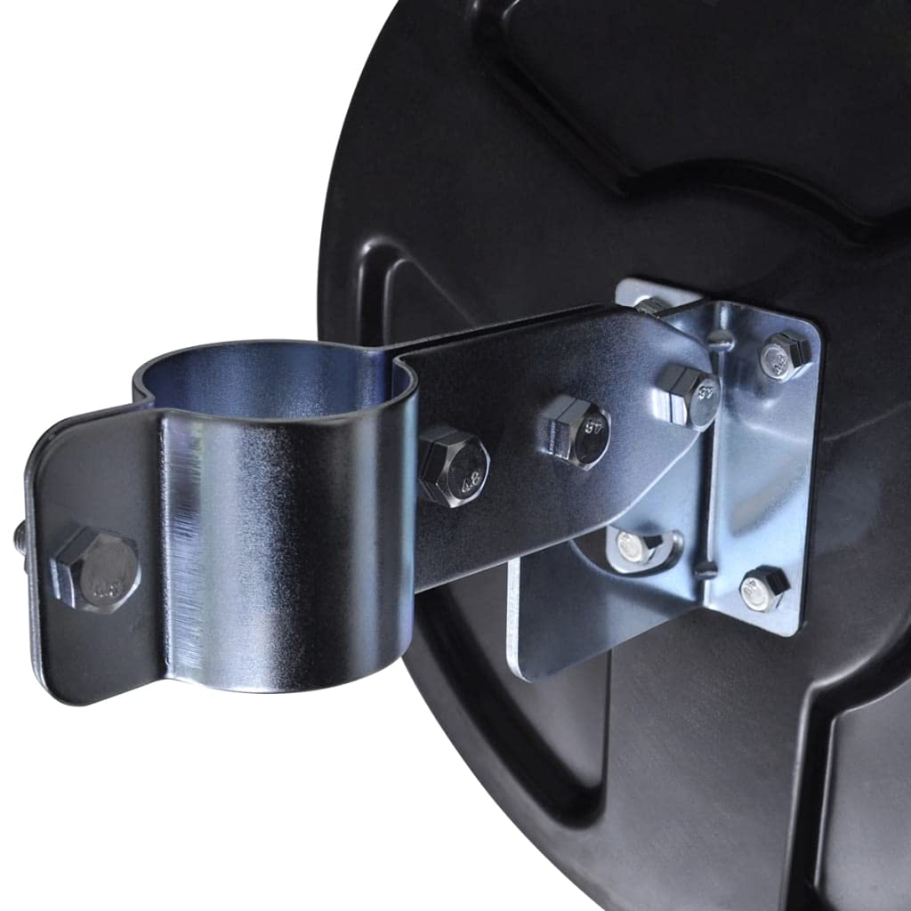 vidaXL Verkehrsspiegel Konvex 30 cm Schwarz Outdoor