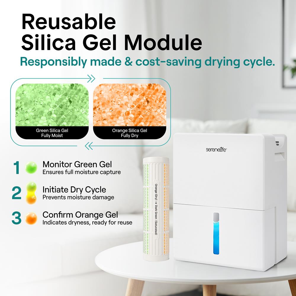 Serenelife DeHumidifiers Luftentfeuchter 2-in-1 weiß