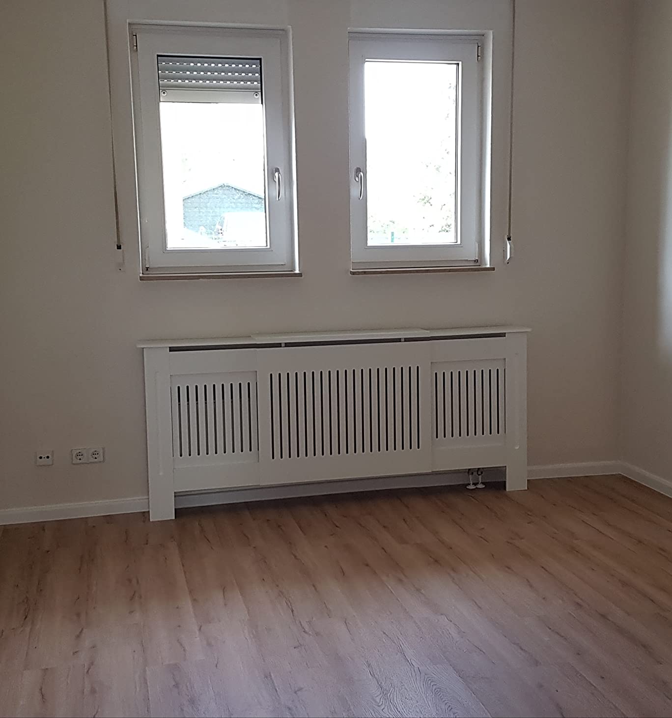 vidaXL Heizkörperverkleidung 112 cm MDF Abdeckung Weiß