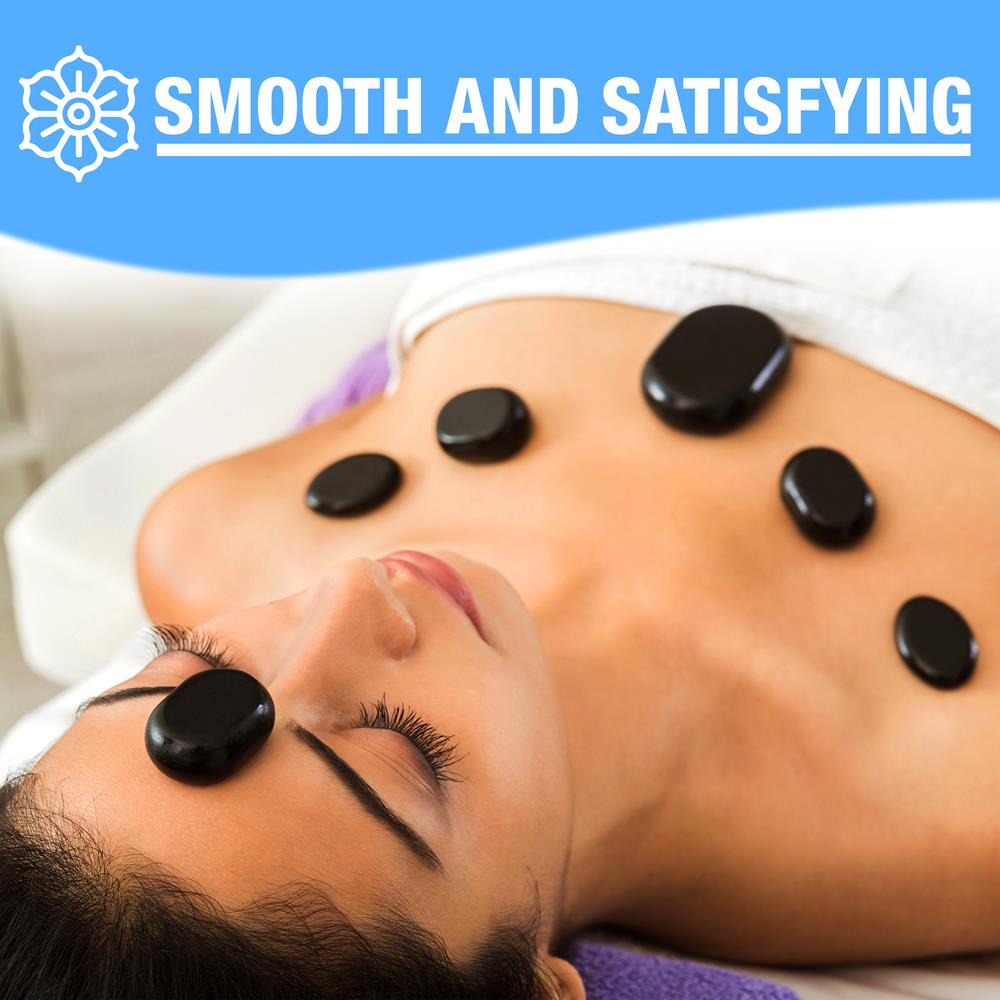 Serenelife Massage Spa Sauna PSLMSTN33 Hot Stones 20-tlg Basalt