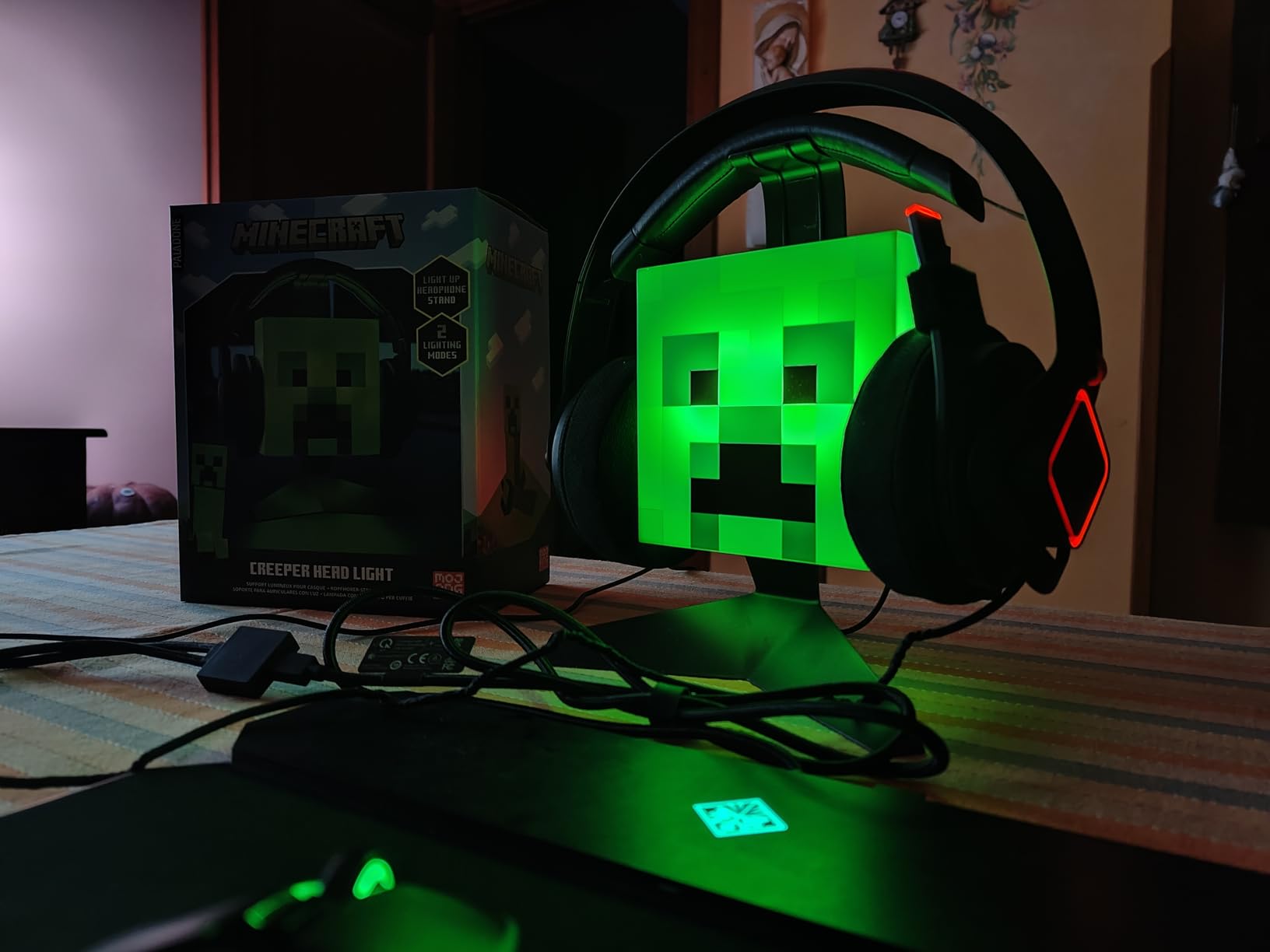Paladone Lighting Minecraft Creeper Kopfhörerständer 23,7 cm