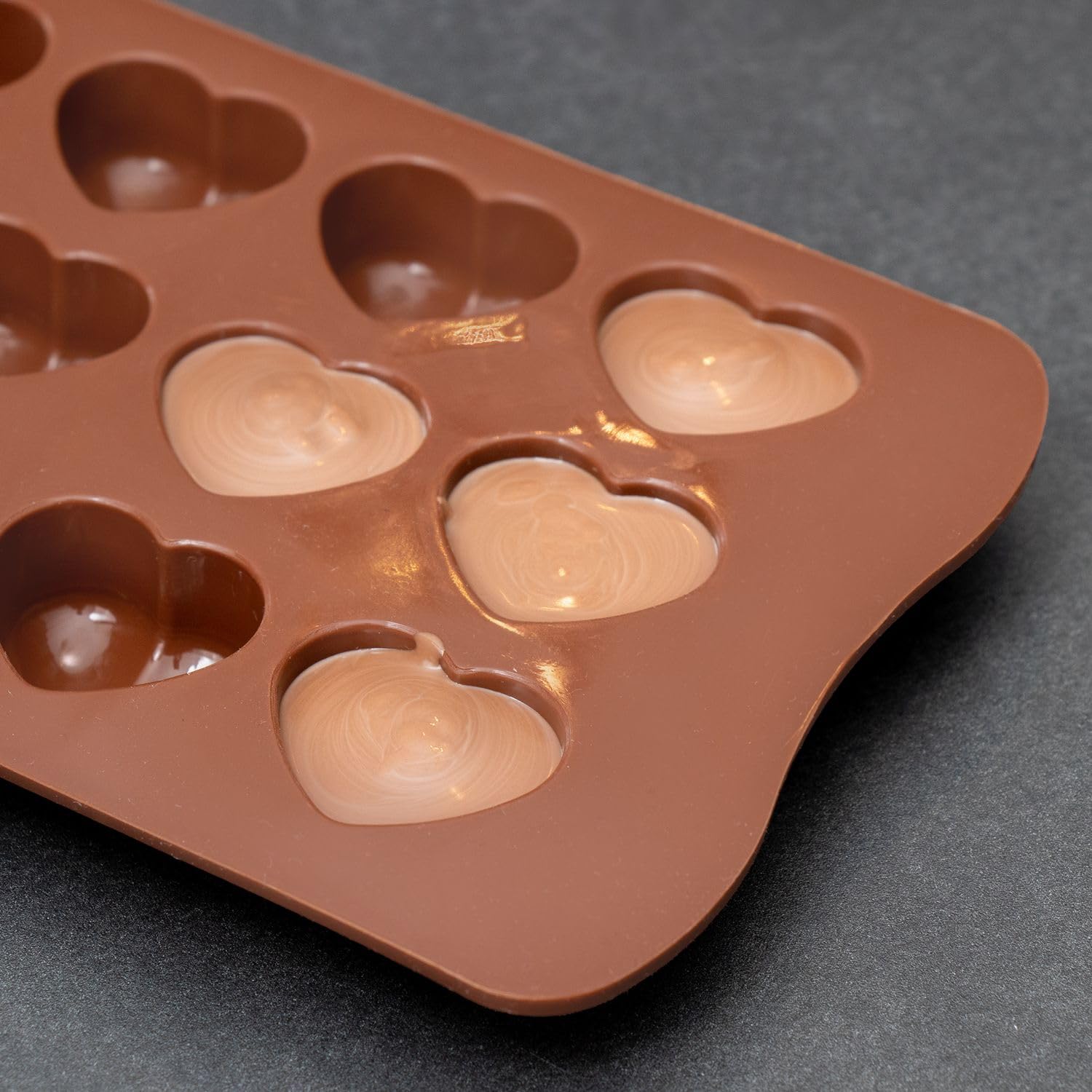 Intirilife Backformen Set 10-teilig Silikon Pralinenformen Spatel