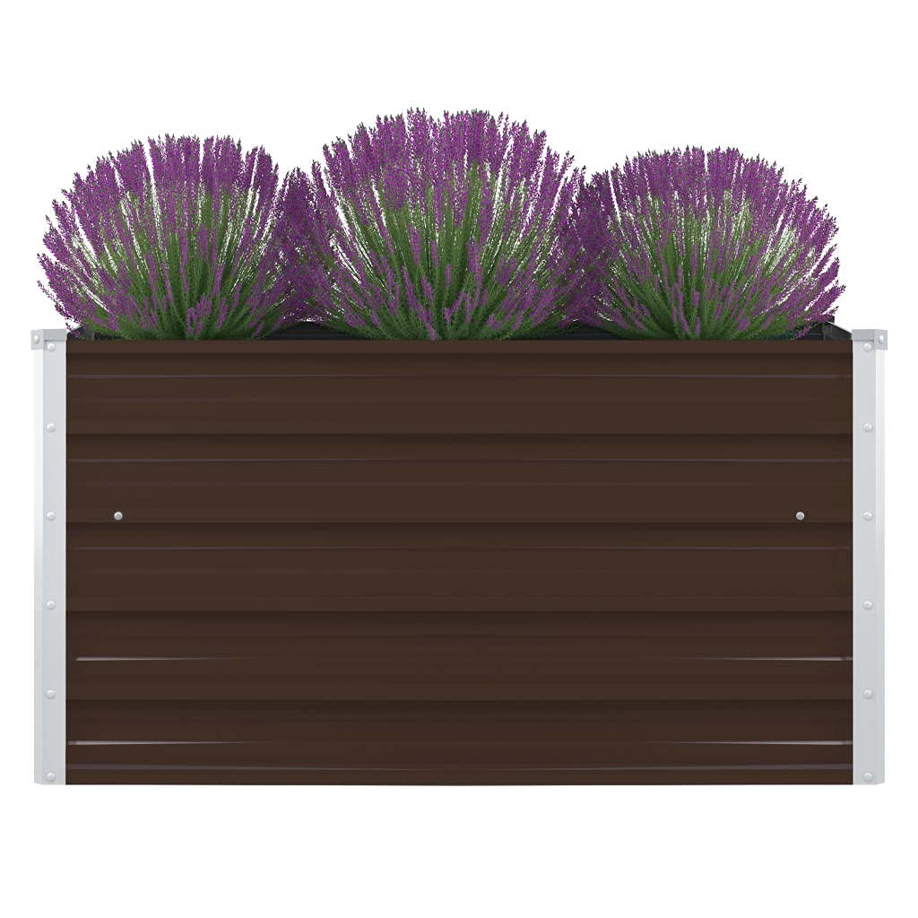 vidaXL Heim & Garten Hochbeet 100x100x45 cm Stahl Anthrazit