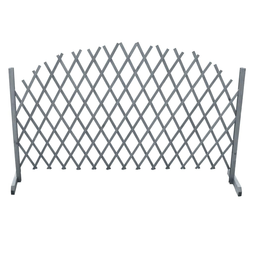 vidaXL Rankgitter Tannenholz 180x100 cm Grau ausziehbar