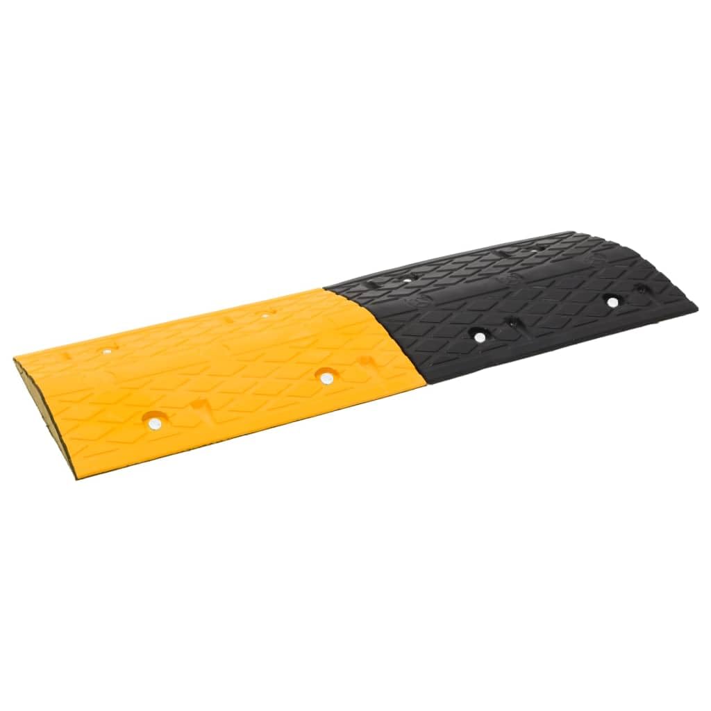 vidaXL Bodenschwelle 2 Stk. 97x32,5x4 cm Gummi Gelb-Schwarz