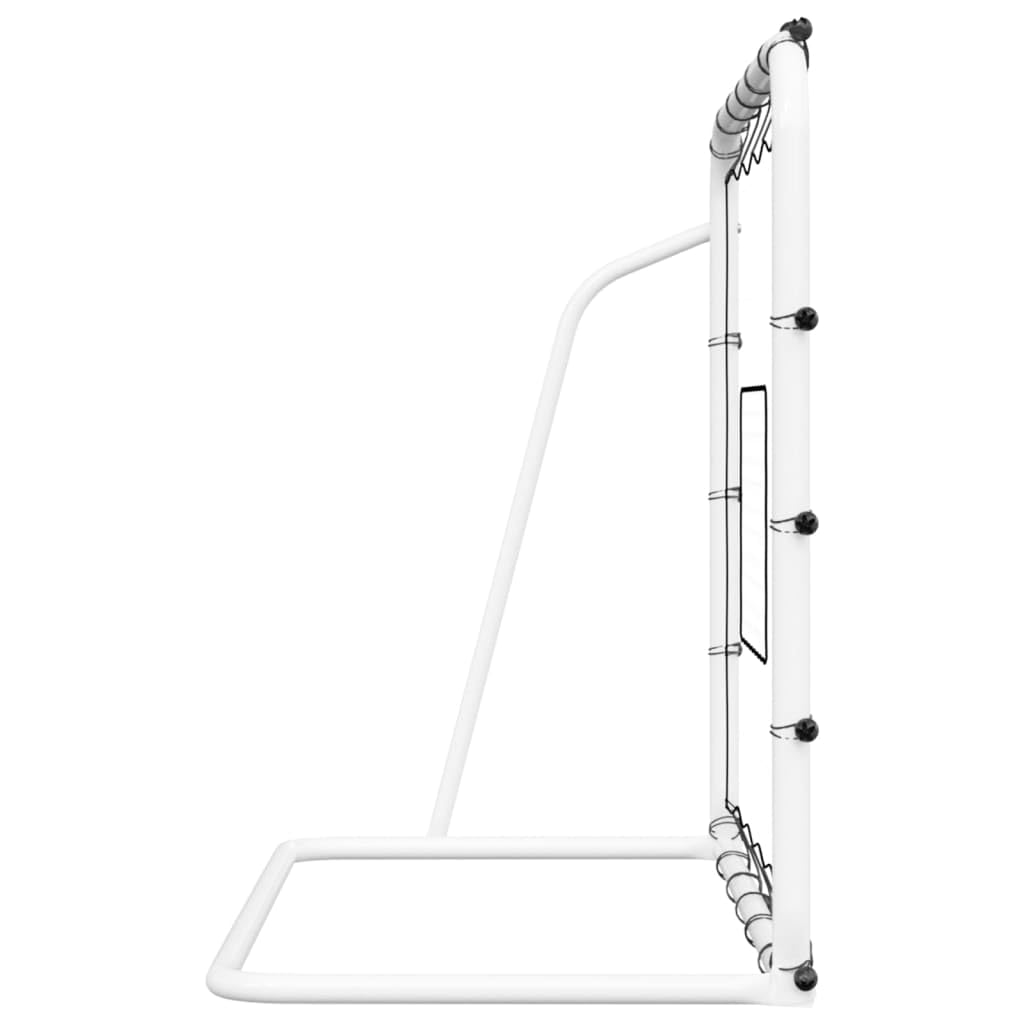 vidaXL Sportartikel Fußball-Rebounder 184x61x123 cm Stahl PE weiß