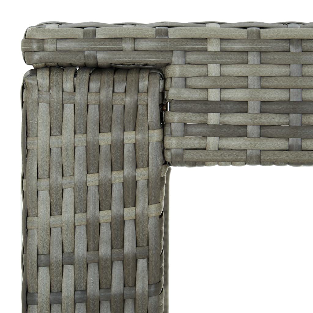 vidaXL Heim & Garten Garten-Bar-Set 5-tlg grau Rattan
