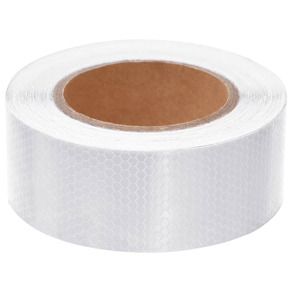 vidaXL Heim & Garten Reflektorband 5cmx20m PVC weiß selbstklebend