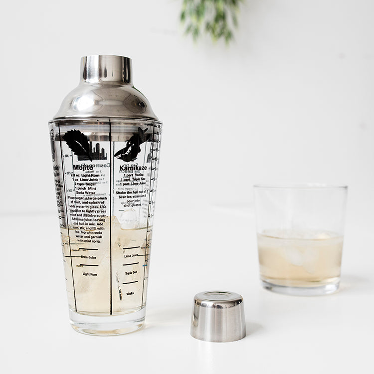 Kikkerland Mix Master Cocktailshaker 473 ml mit Rezepten
