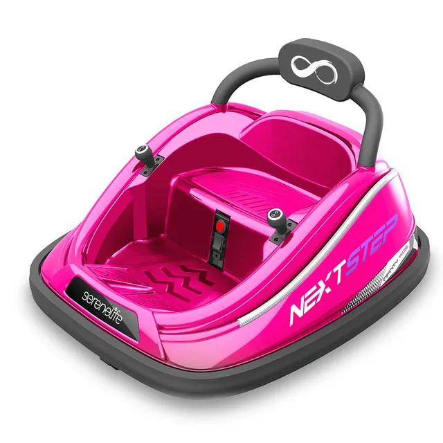 Serenelife Bumper Car Kinder Autoscooter Pink mit LED