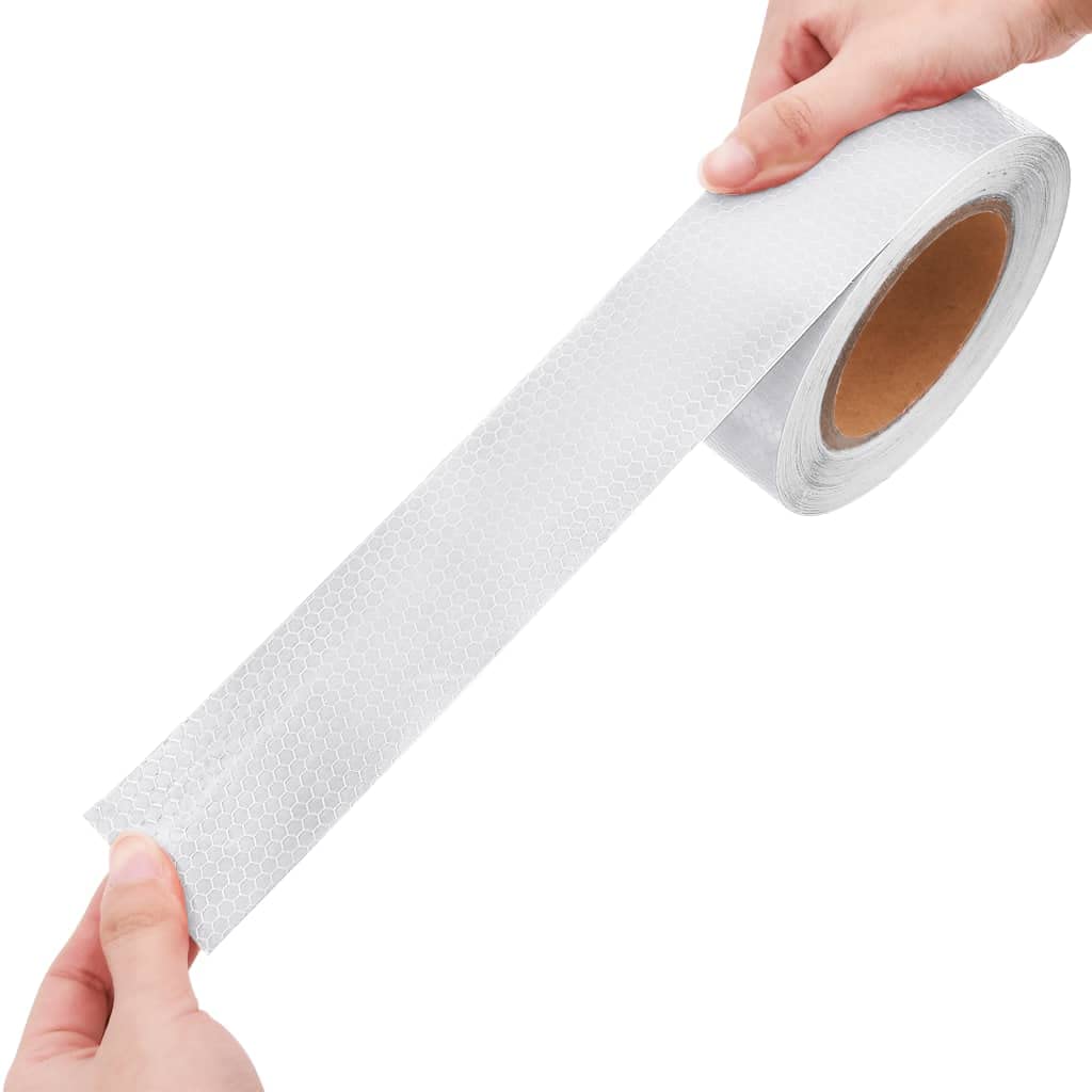vidaXL Heim & Garten Reflektorband 5cmx20m PVC weiß selbstklebend