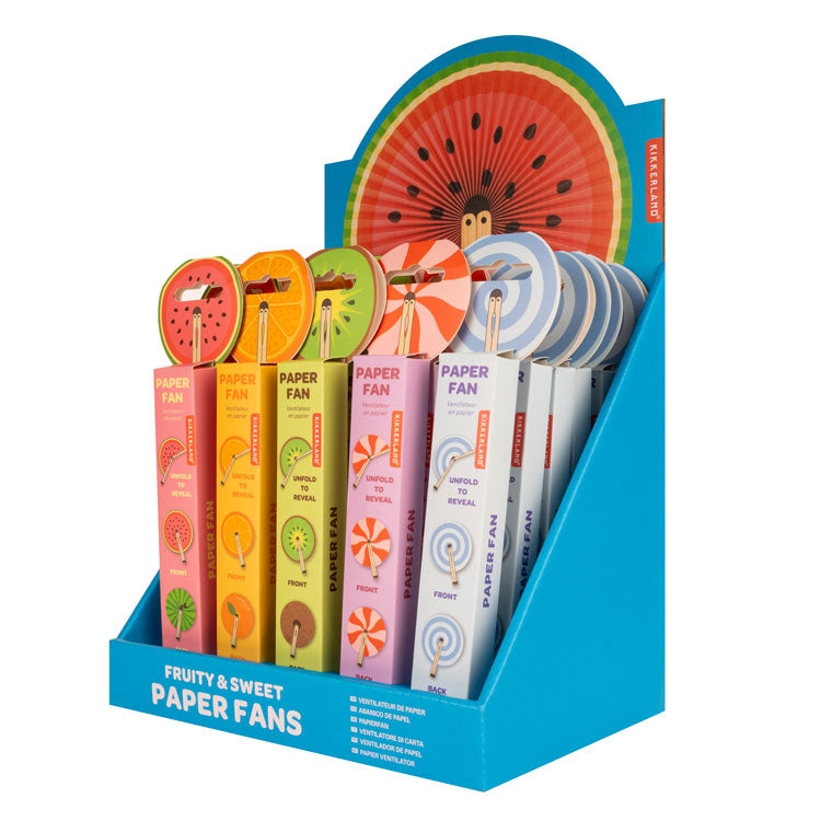 Kikkerland Home Fruity Sweet Papierfächer Faltbar Kompakt