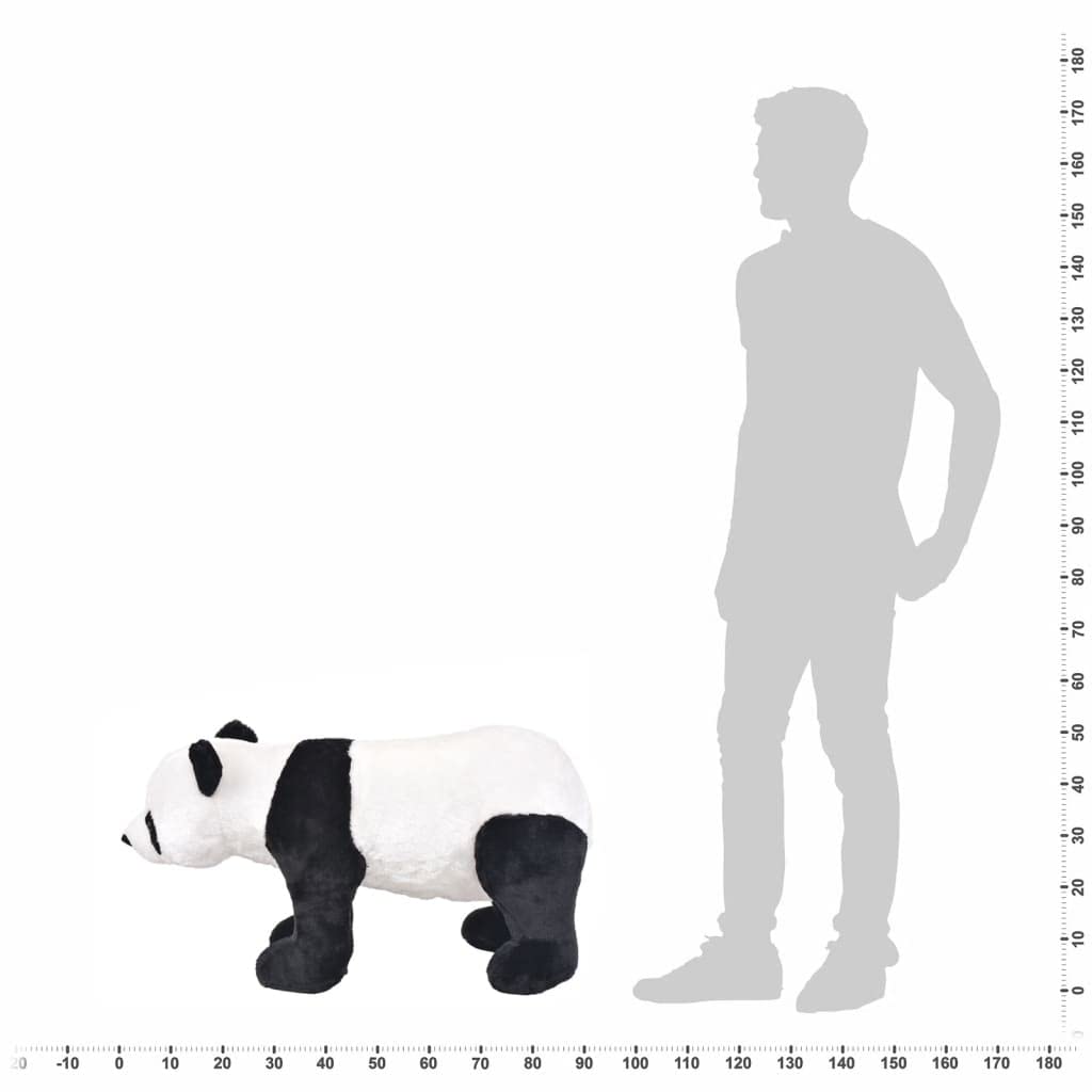 vidaXL Panda Plüschtier XXL 92 cm schwarz-weiß 100 kg
