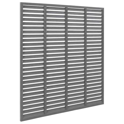 vidaXL Lamellenzaun Sichtschutzzaun grau WPC 180x180 cm