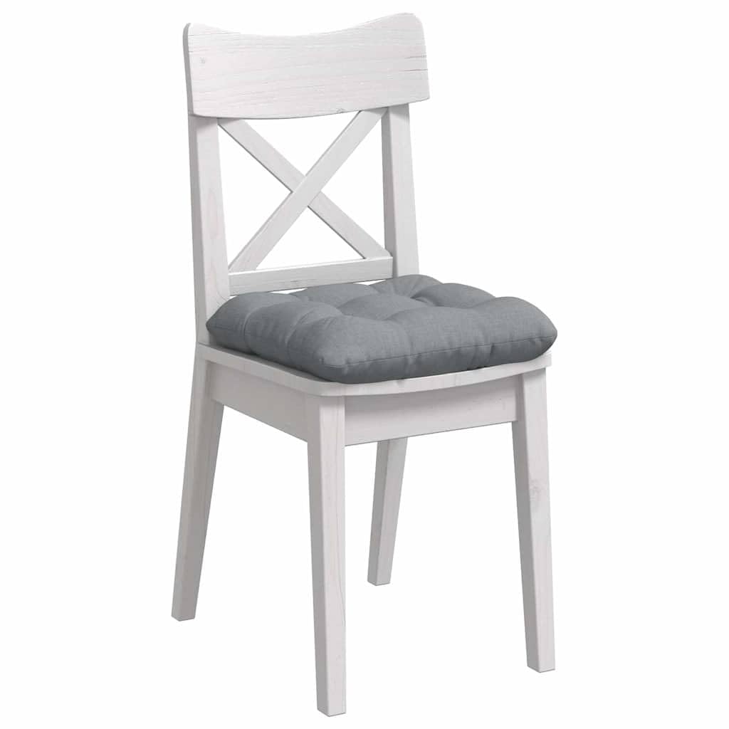 vidaXL Sitzkissen Stoff Hellgrau 40x40x12 cm 4er-Set