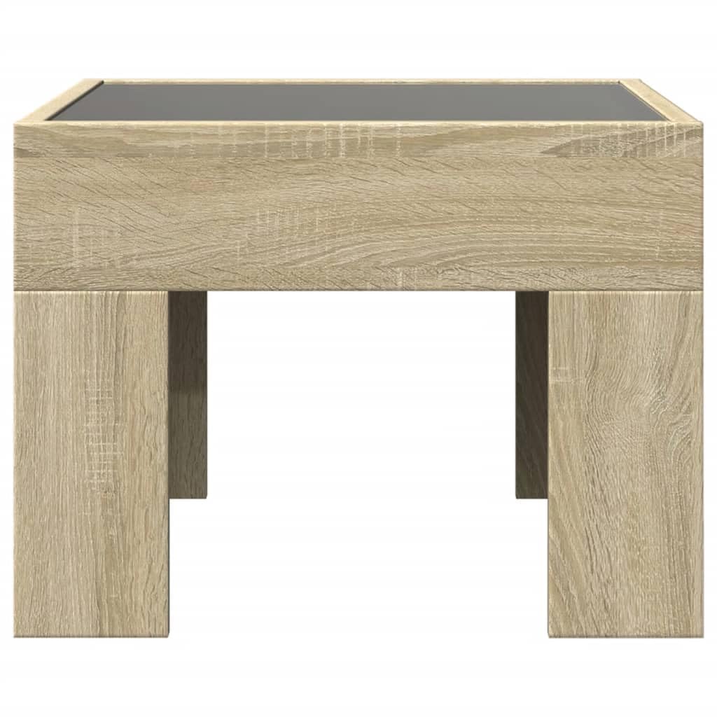vidaXL Möbel Nachttisch Infinity-LED Sonoma-Eiche 40x40x30 cm