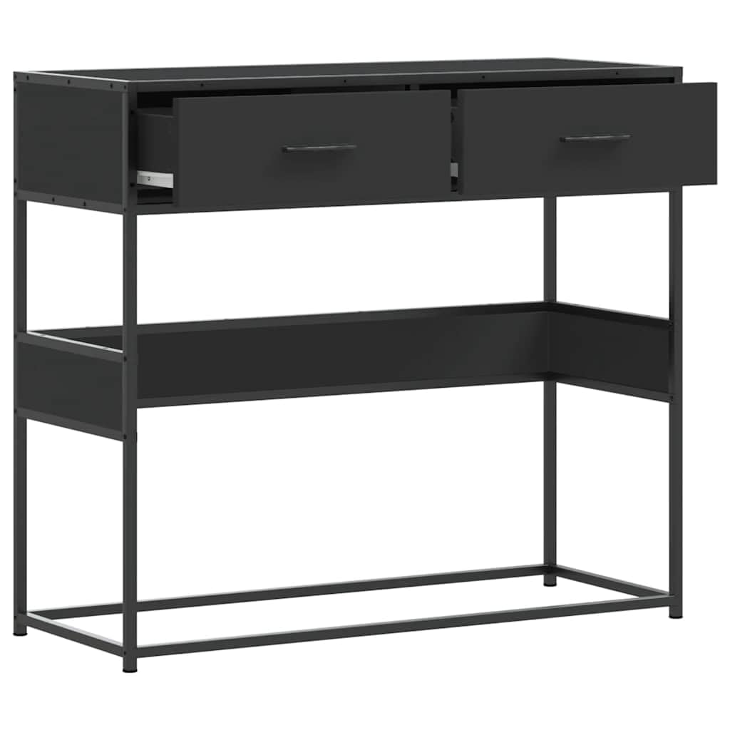 vidaXL Möbel Konsolentisch Schwarz 90x35x80 Holzwerkstoff