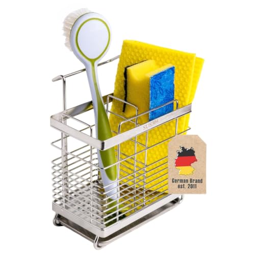 Intirilife Spülenablage Edelstahlkorb Silber 21,5 cm rostfrei