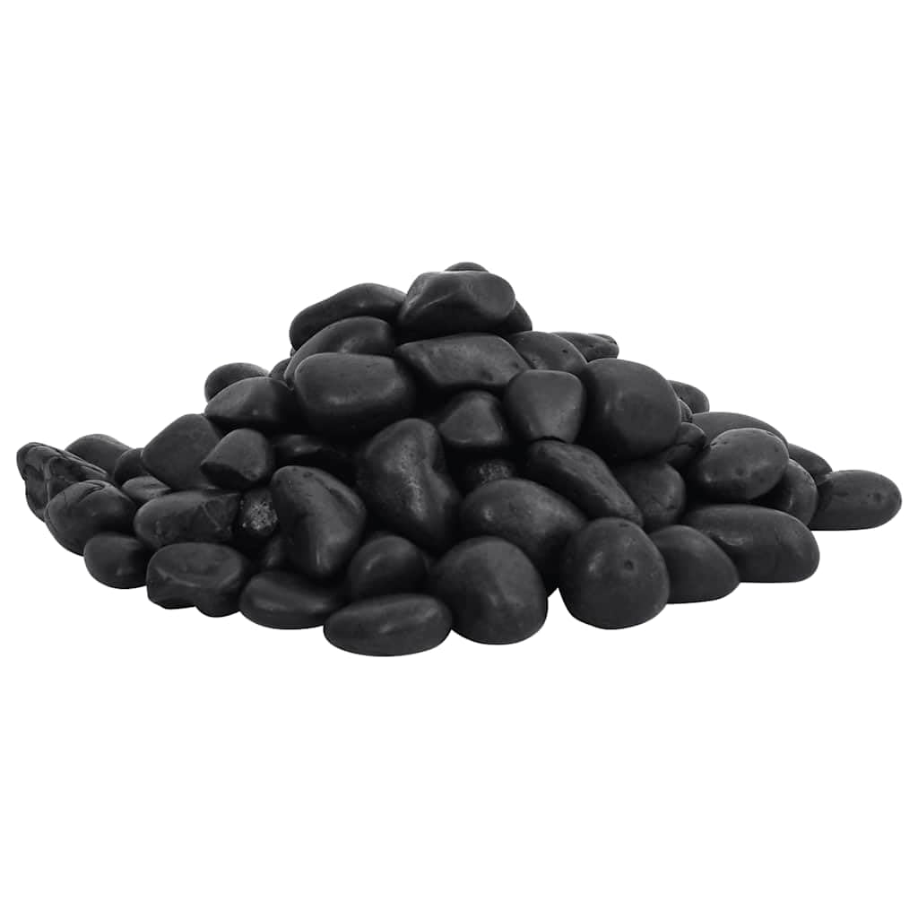 vidaXL Kieselsteine 2-5 cm 25 kg Deko Kies Schwarz poliert