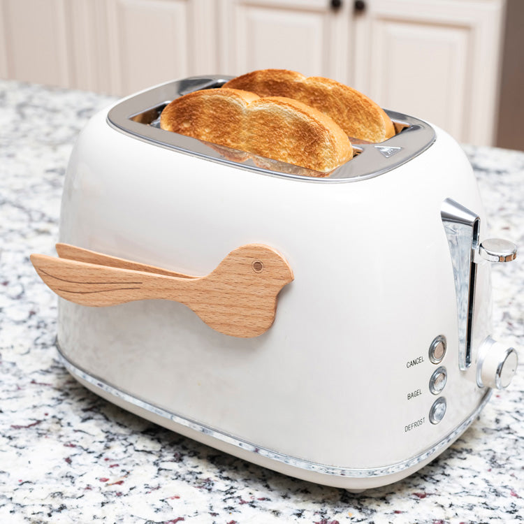 Kikkerland Kitchen Bird Toaster Tongs Holzzange