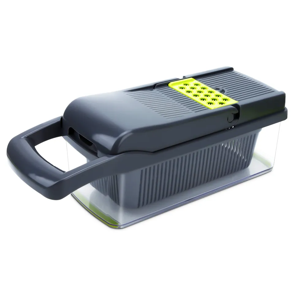 Intirilife Gemüseschneider grün 35x12x12cm Multischneider Edelstahl