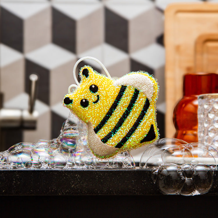 Kikkerland Bee Scrub Sponge Spülschwamm 2er Set Biene