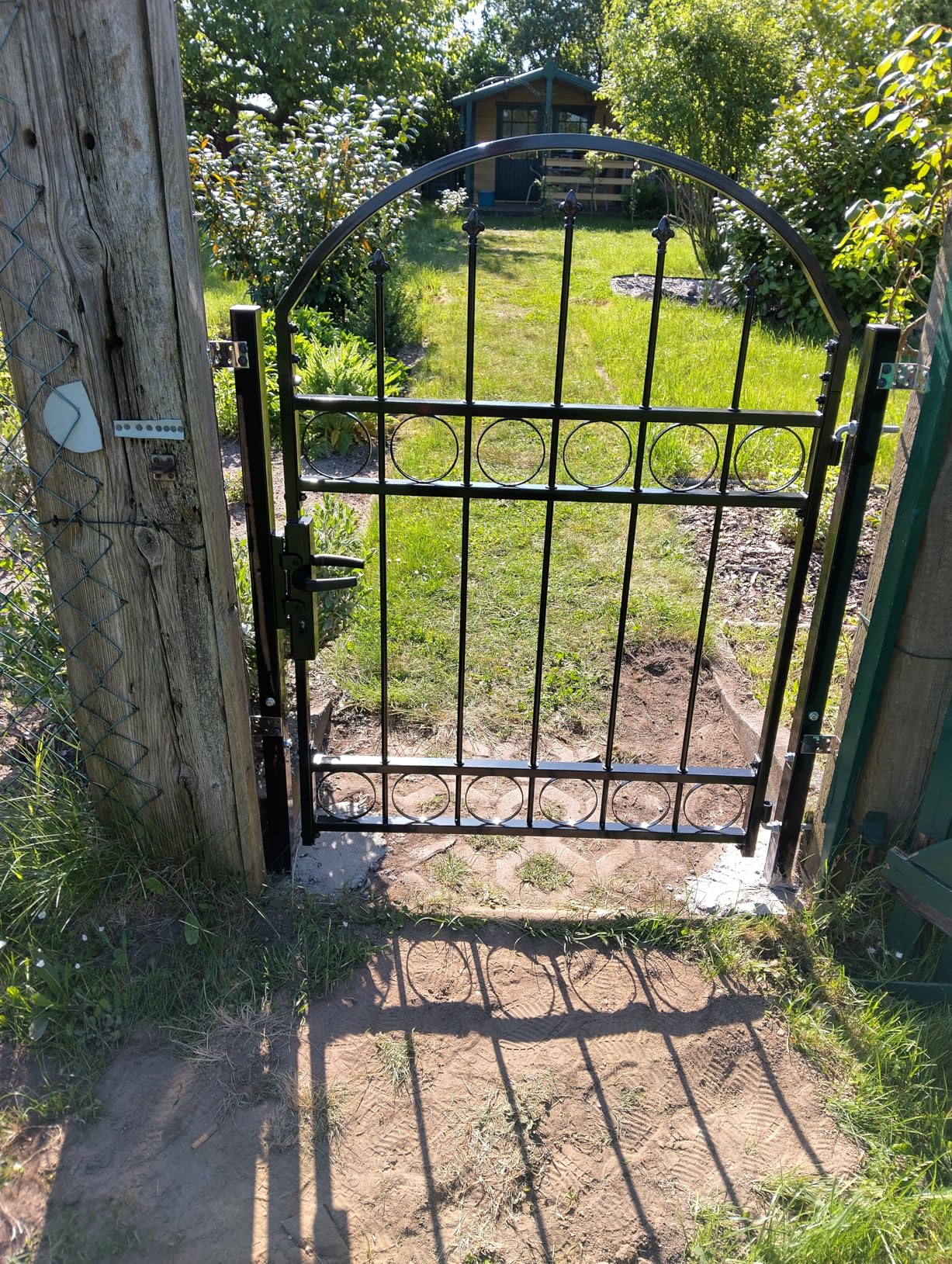 vidaXL Heim & Garten Gartentor ASSEN 102x150 cm Stahl Schwarz