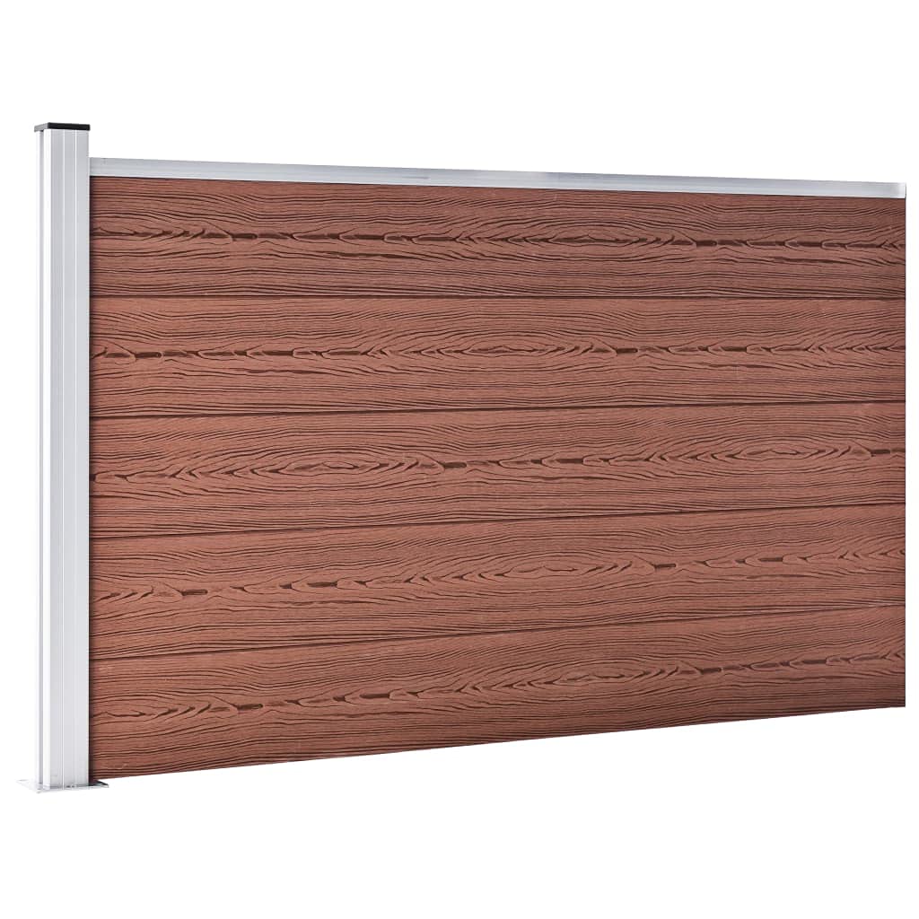 vidaXL WPC Sichtschutzzaun 175x105 cm Braun Lamelle
