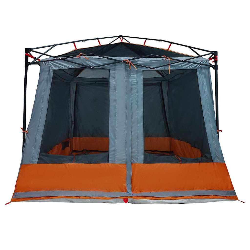 vidaXL Campingzelt Grau Taft 291x291x240 cm 6-Pers.