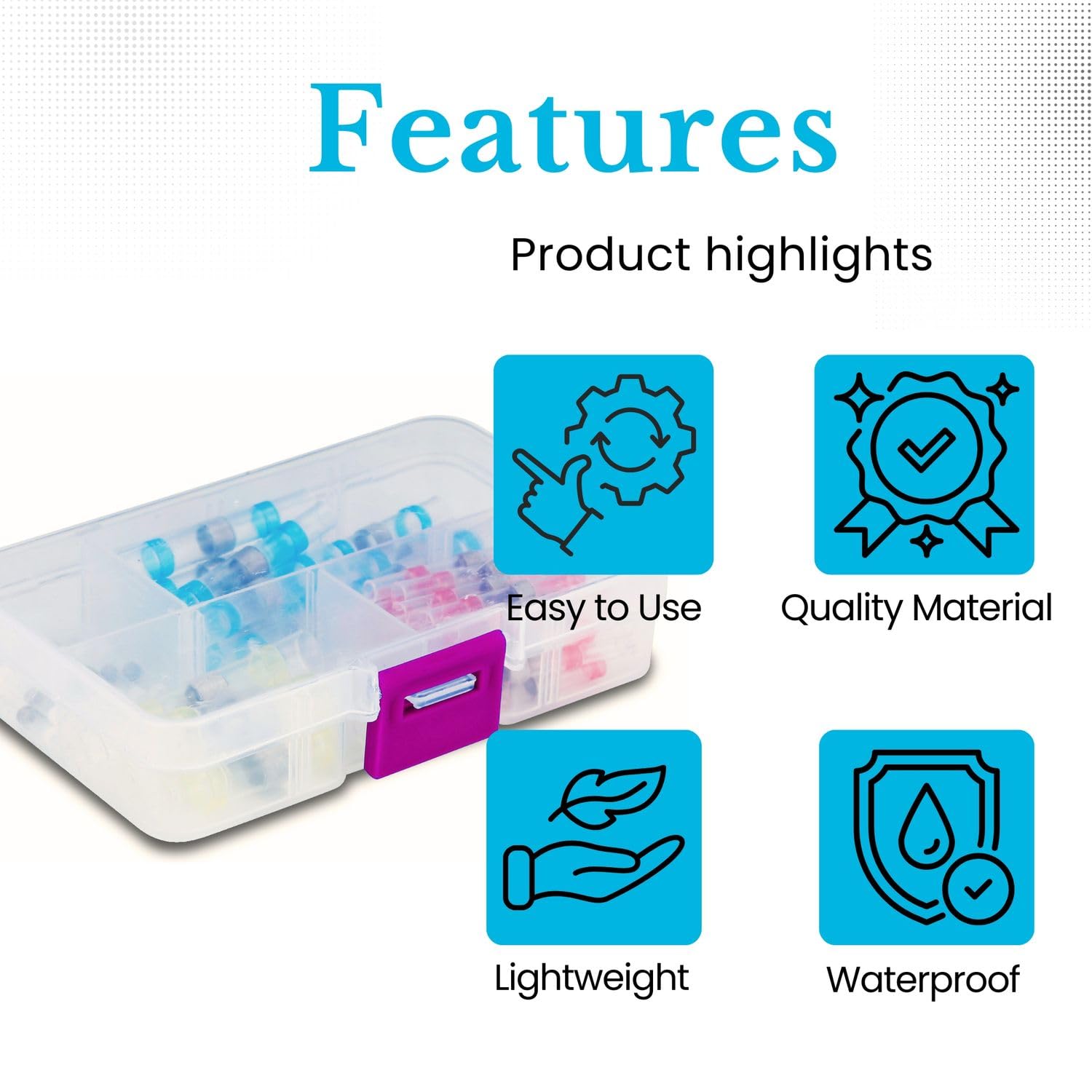 Intirilife Lötverbinder 100er Box Schrumpfschlauch wasserdicht