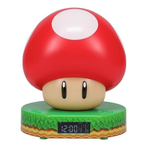 Paladone Super Mario Pilz Digitalwecker Sound Licht Geschenk