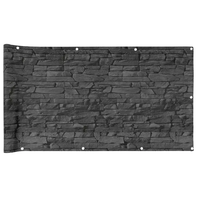 vidaXL Garten-Sichtschutz Leistenstein-Optik Grau 800x90 cm PVC